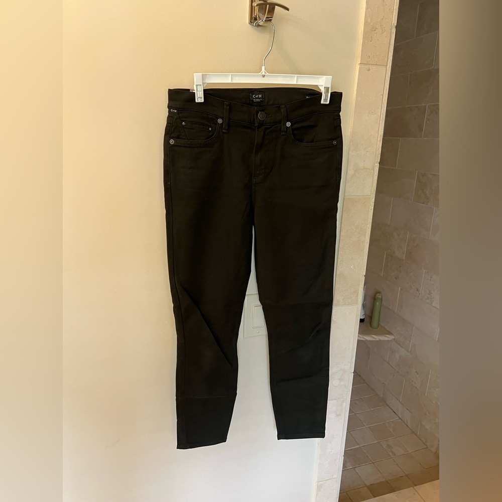 Citizens of Humanity Dark Green Cropped Jeans